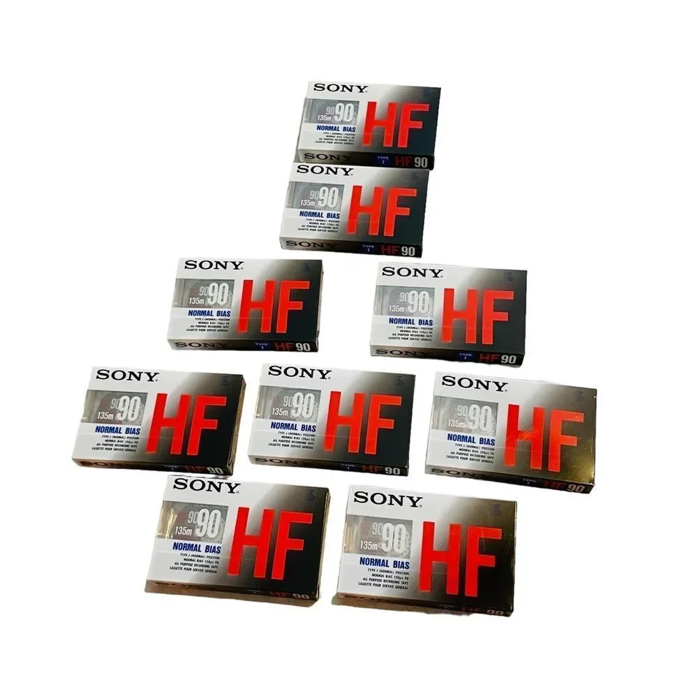 NIP 9-Pack Sony HF 90-Minute Blank Cassette Tapes